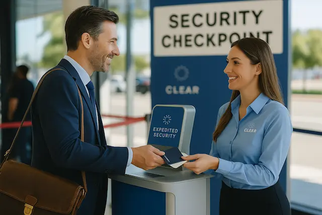 Airport security fast-track lane