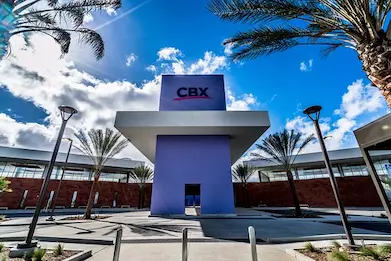 Cross Border Xpress pedestrian bridge to Tijuana Airport